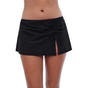 NEW PROFILE BY GOTTEX side slit cinch swim skirt in tutti frutti black